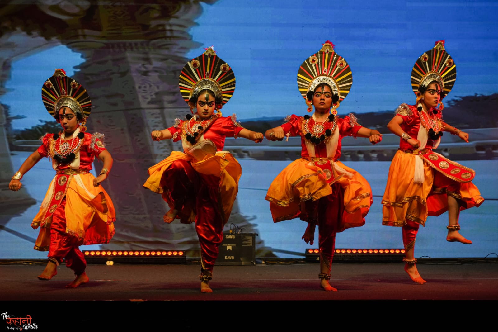 Trikāyaa group performance in ornate headdress